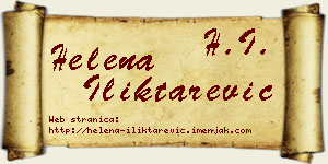 Helena Iliktarević vizit kartica
